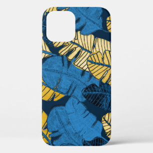 Hand Drawn Tropical Leaves: Seamless iPhone 12 Case