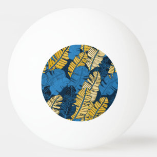Hand Drawn Tropical Leaves: Seamless Ping Pong Ball