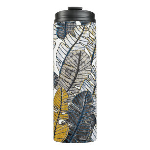 Hand Drawn: Tropical Leaves Thermal Tumbler