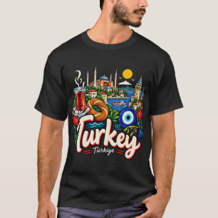 Hand Drawn Turkey Travel Art Landmark T-Shirt