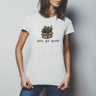 Hand-drawn Unbox Your Growth Inspirational T-Shirt