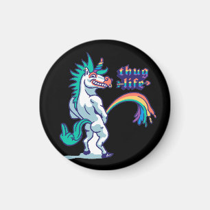 hand drawn unicorn peeing magnet