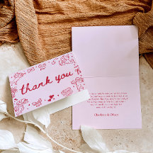 Hand Drawn Valentine Sweetheart Thank you card