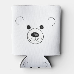 Hand Drawn Very Cute bear The Cutest Bear Art Can Cooler