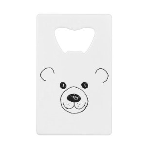 Hand Drawn Very Cute bear The Cutest Bear Art Credit Card Bottle Opener