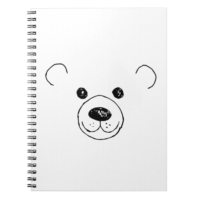 Hand Drawn Very Cute bear The Cutest Bear Notebook (Front)