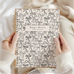 Hand Drawn Vintage Bow Personalized Planner<br><div class="desc">This is a personalized notebook featuring hand drawn bow elements // For matching items, please visit the "NOTEBOOKS PLANNERS" collection in the By Nicole Designs Zazzle store. * If you like this design but don't see it available for something you are looking for, please reach out to me any time...</div>