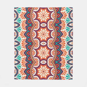 Hand-drawn, vintage Islamic decorative elements. Fleece Blanket