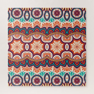 Hand-drawn, vintage Islamic decorative elements. Jigsaw Puzzle