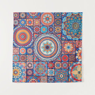 Hand-Drawn Vintage: Islamic Decorative Elements Tapestry