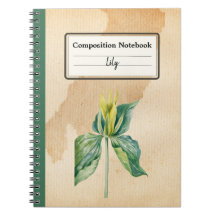 Hand Drawn Wake Robin Personalized Composition