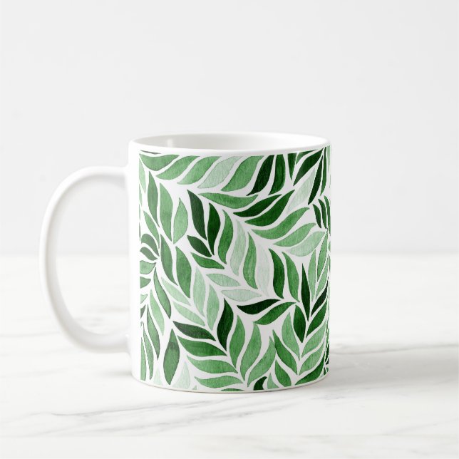 Hand-Drawn Watercolor Abstract Seamless Pattern Coffee Mug (Left)