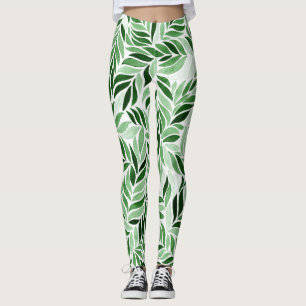 Hand-Drawn Watercolor Abstract Seamless Pattern Leggings