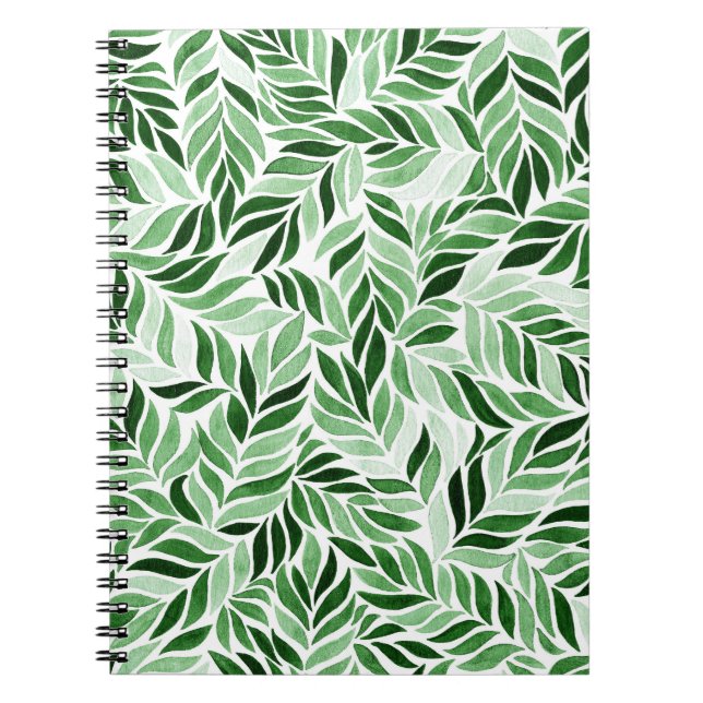 Hand-Drawn Watercolor Abstract Seamless Pattern Notebook (Front)