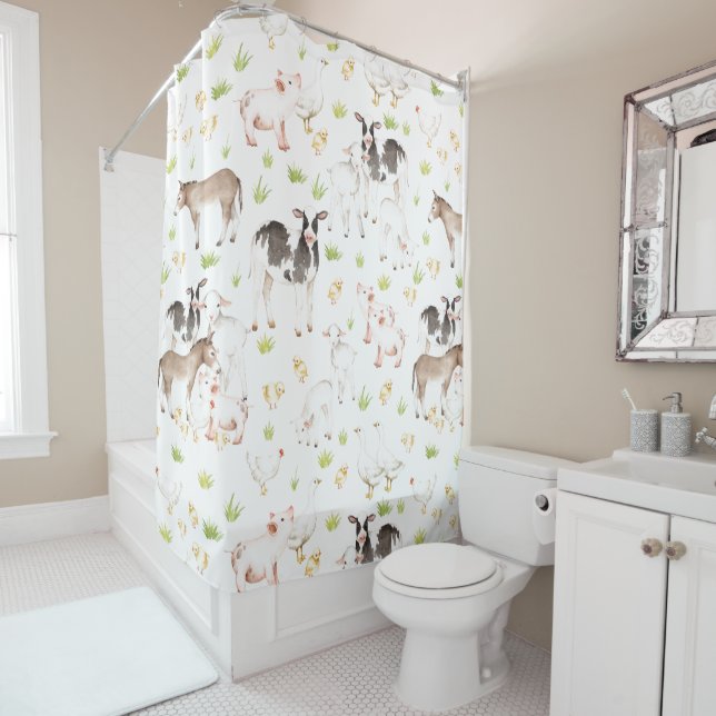 Hand drawn watercolor animals on the farm (In Situ)
