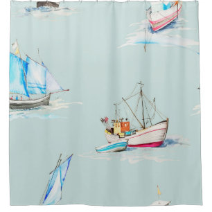 hand drawn watercolor sailboat illustrationsailboa