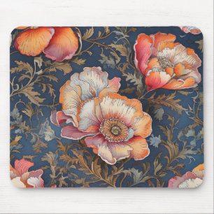 Hand drawn watercolor seamless Floral Pattern Mouse Pad