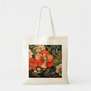 Hand drawn watercolor seamless Floral Pattern Tote Bag