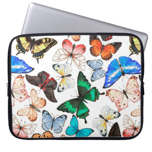 Hand drawn watercolor seamless pattern with colorf laptop sleeve
