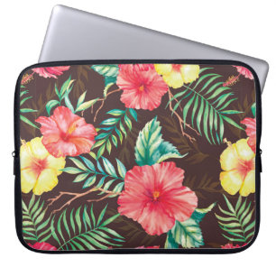 Hand drawn watercolor seamless pattern with colorf laptop sleeve