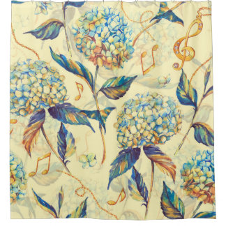 Hand-drawn watercolor seamless pattern with summer
