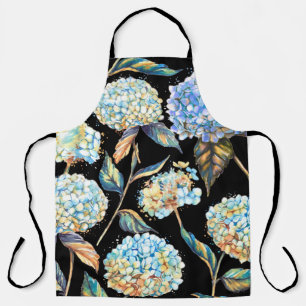 Hand-drawn watercolor seamless pattern with white apron