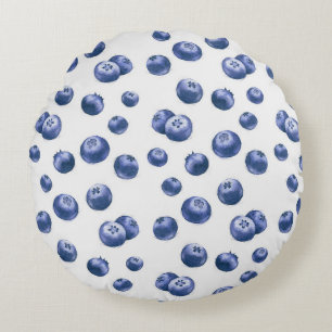 Hand drawn watercolor seamless repeated pattern wi round pillow