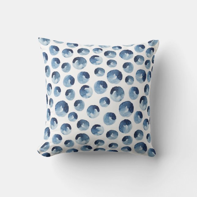 Hand Drawn Watercolor Seamless Wallpaper Throw Pillow (Front)