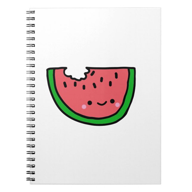 Hand Drawn Watermelon Cartoon Illustration Notebook (Front)