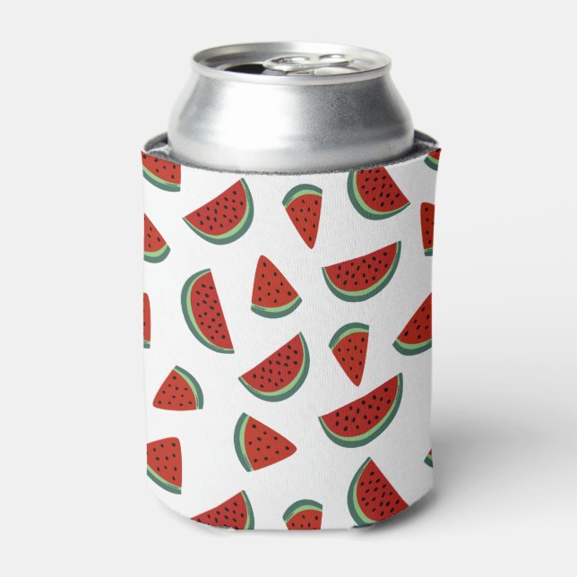 Hand Drawn Watermelon Pattern Can Cooler (Can Front)