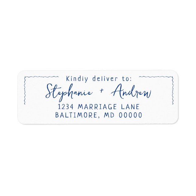 Hand Drawn Wavy Border RSVP Response Mailing (Front)