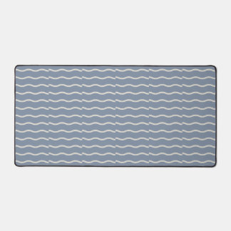 Hand-Drawn Wavy Ticking Stripe | Faded Blue