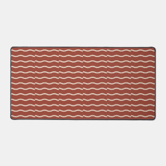Hand-Drawn Wavy Ticking Stripe | Rust Red