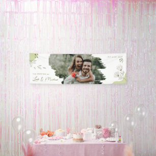 Hand drawn wedding banner