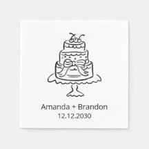 Hand Drawn Wedding Cake