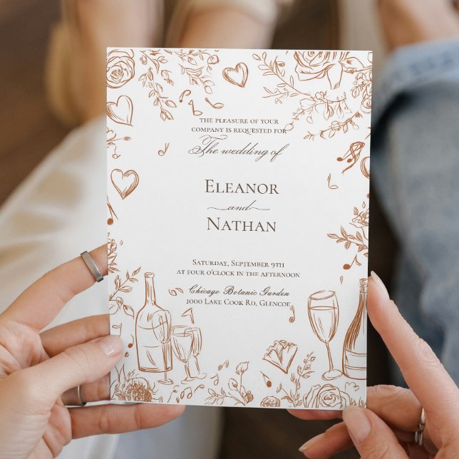 Hand Drawn Wedding invitation (Creator Uploaded)