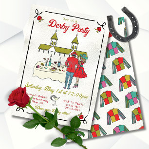 Hand Drawn Whimsical Derby Party Invitation