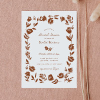 Hand Drawn Whimsical Flower Border Bridal Shower