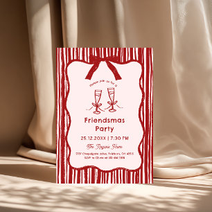 Hand Drawn Whimsical Friendsmas Party Invitation