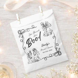 Hand Drawn Whimsical Halloween Bridal Shower Favour Bag