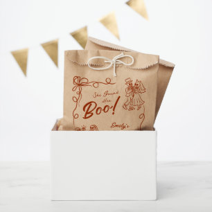 Hand Drawn Whimsical Halloween Bridal Shower Favour Bag