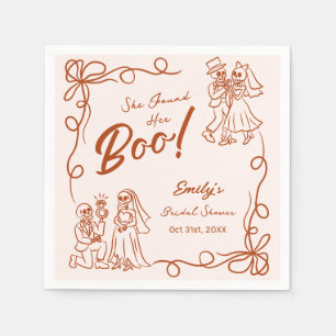 Hand Drawn Whimsical Halloween Bridal Shower Napki Napkin