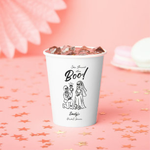 Hand Drawn Whimsical Halloween Bridal Shower  Paper Cups