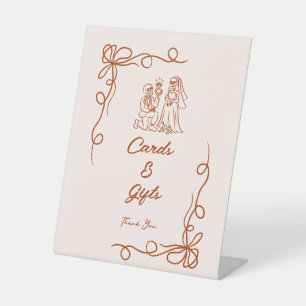 Hand Drawn Whimsical Halloween Bridal Shower Pedestal Sign