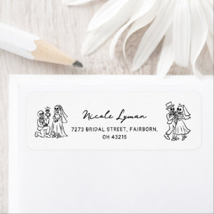 Hand Drawn Whimsical Halloween Wedding Shower