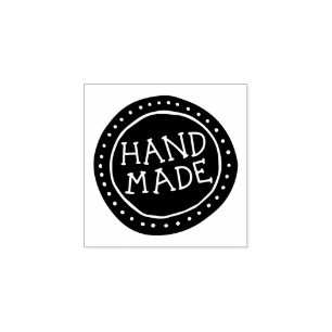 Hand drawn whimsical handmade rubber stamp