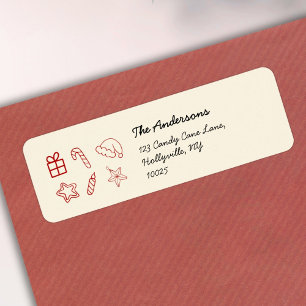 Hand Drawn Whimsical Red Doodle Christmas