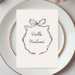 Hand Drawn Whimsical Ribbon border menu with name<br><div class="desc">Designed to coordinate with our Hand Drawn Ribbon Border, this menu card with name features the popular and chic ribbon border with hand scribble font. If you want to catch your guest's attention with this unique design, this suite is perfect for you. For more advanced customization of this design, e.g....</div>