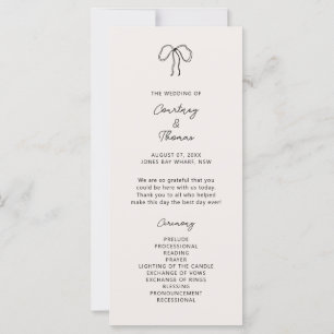 Hand Drawn Whimsical Wedding Ceremony Program