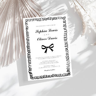 Hand Drawn Whimsical Wedding Invitation